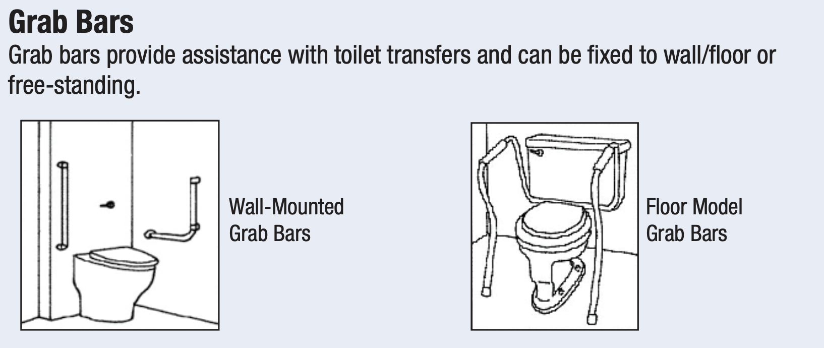 illustration of toilet grab bars